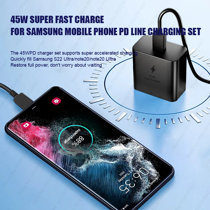 PD 45W Original Quick Charger For Samsung Galaxy S23