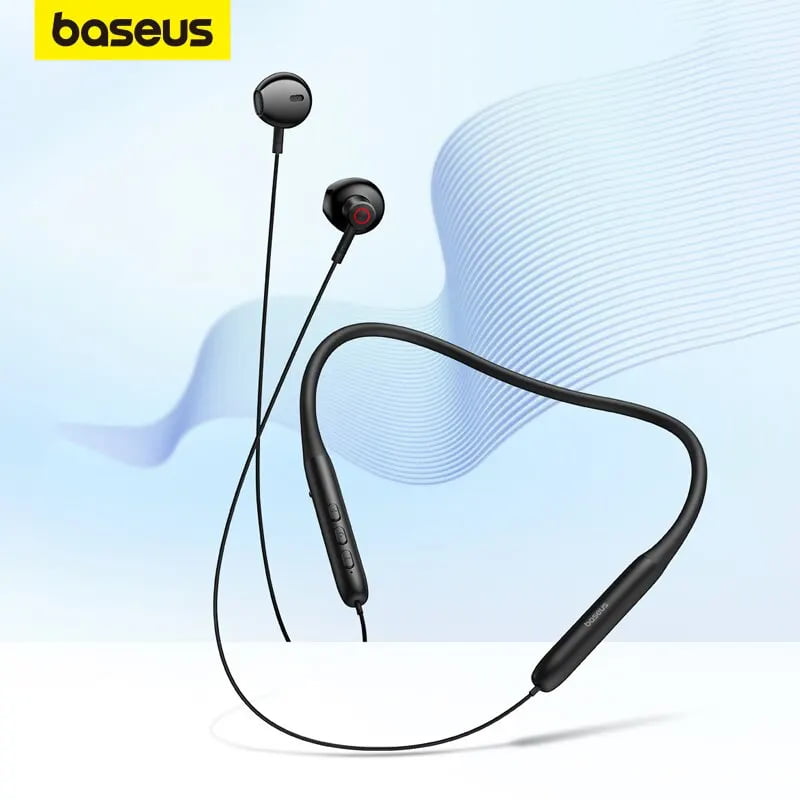 Baseus P1 Neckband Wireless Earphone Bluetooth 5.2 Headphone Hifi Stereo Earbuds with Mic Magnetic Headset Sport Neck Earphones