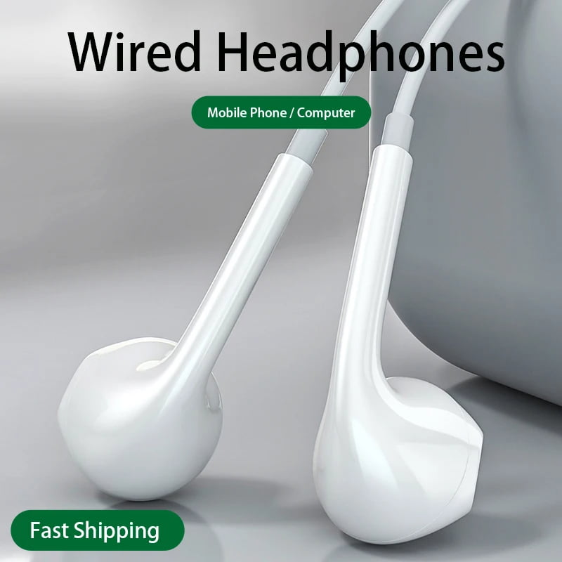 Wired Earphones 3.5mm In-Ear With Built-in Microphone Headphones for Samsung Xiaomi Huawei Oppo Vivo Android Smartphone Headset